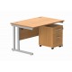 Core Desk With Underdesk Pedestal